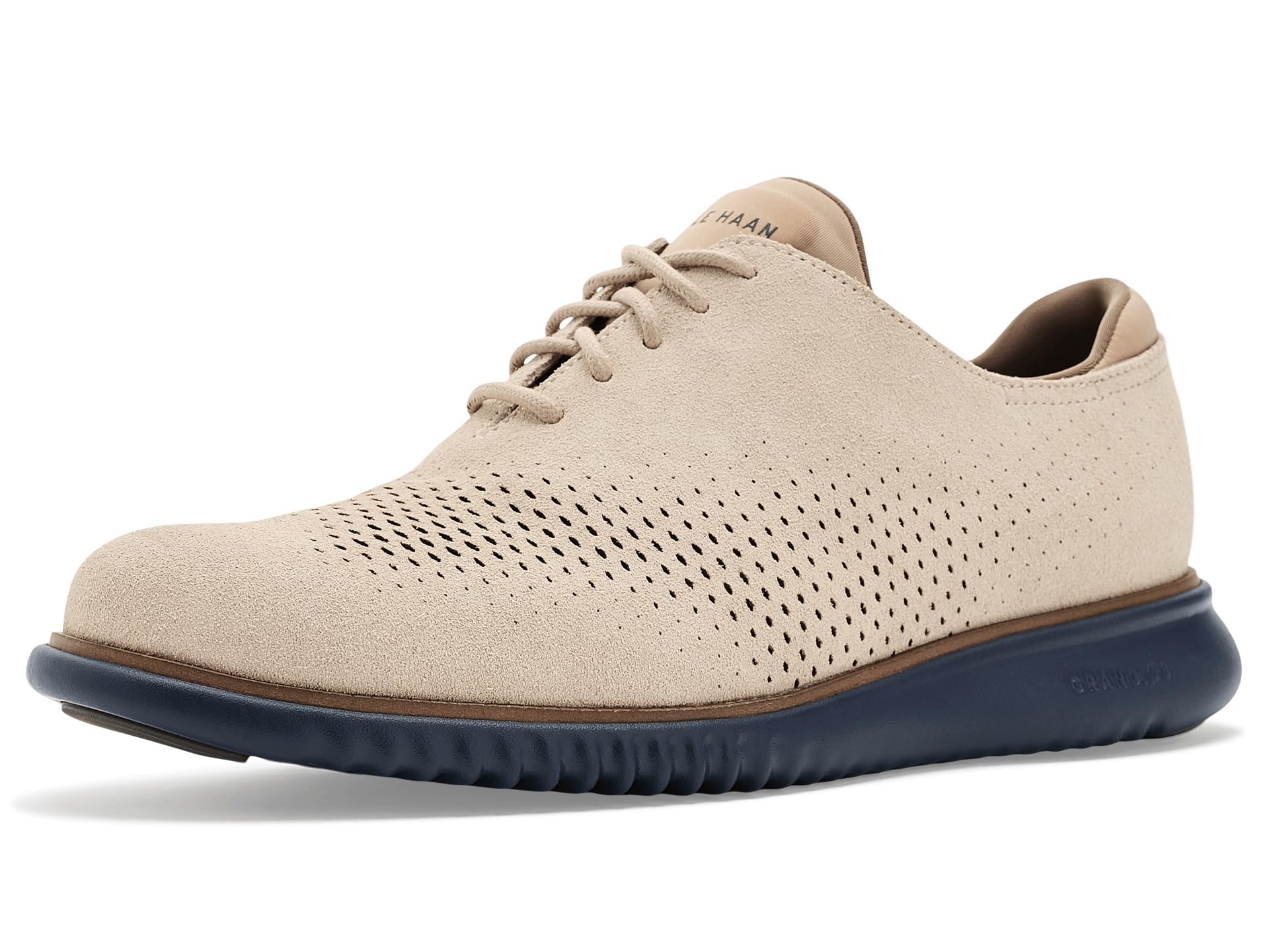 2.Zerogrand Casual Lightweight Leather Laser Wing Tip Oxfords