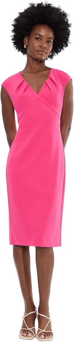 Cap Sleeve V-Neck Dress