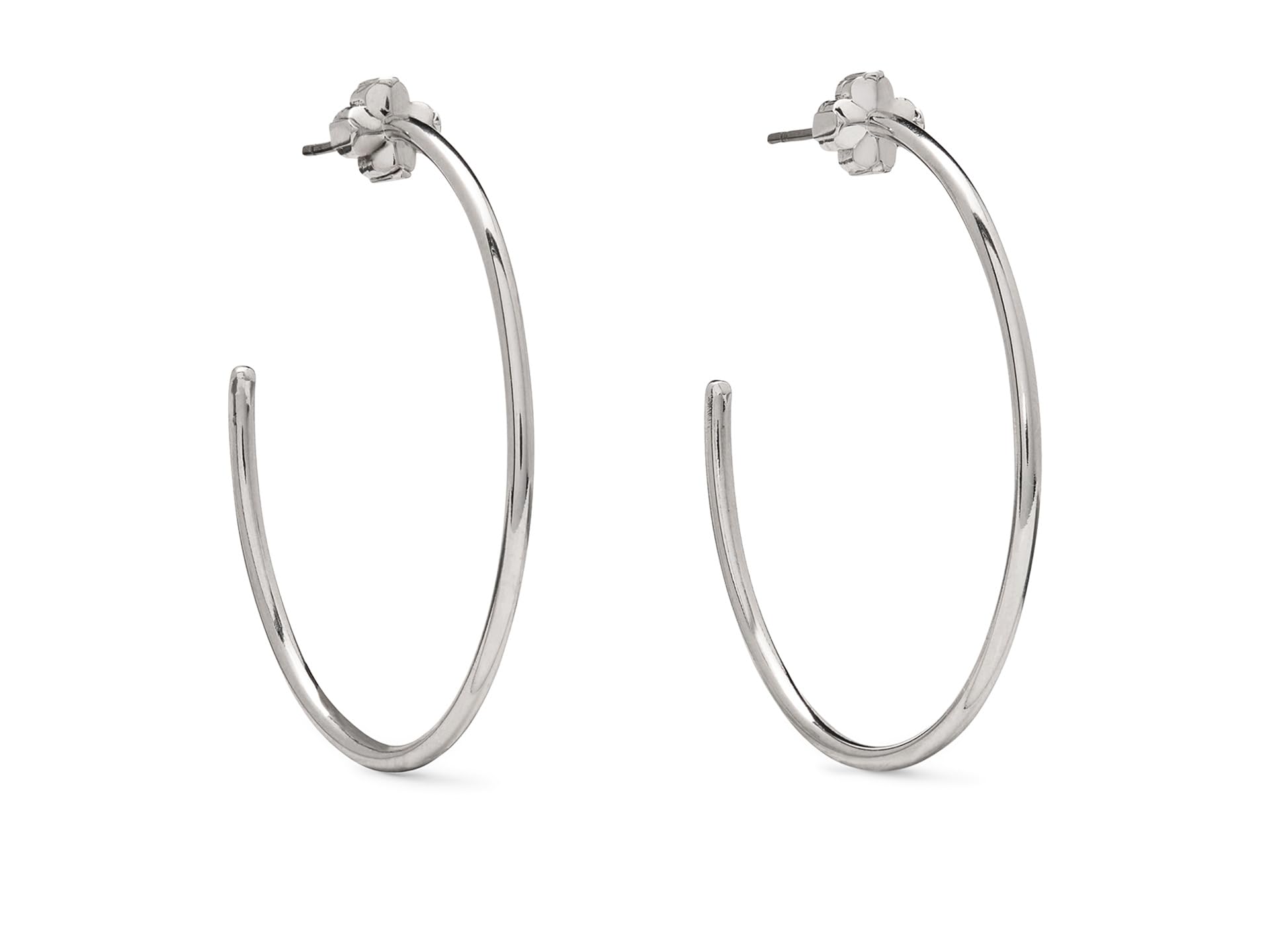Spade Flower Hoops