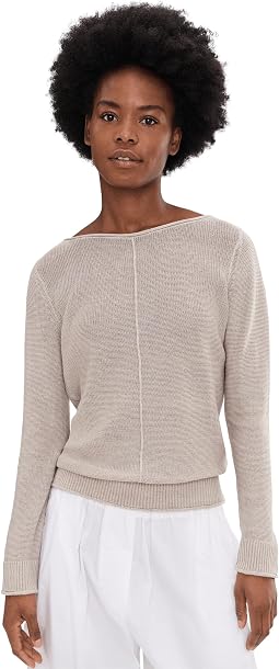 Cedar Linen Bateau Neck Sweater