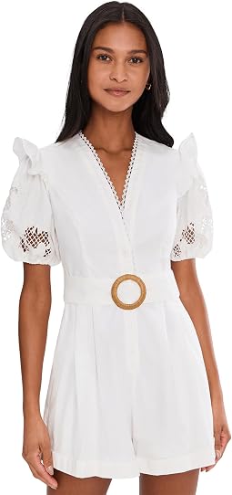 Ромпер Lasercut Puff Sleeve