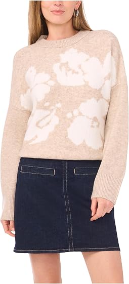 Женский джемпер с цветочным мотивом Crew Neck