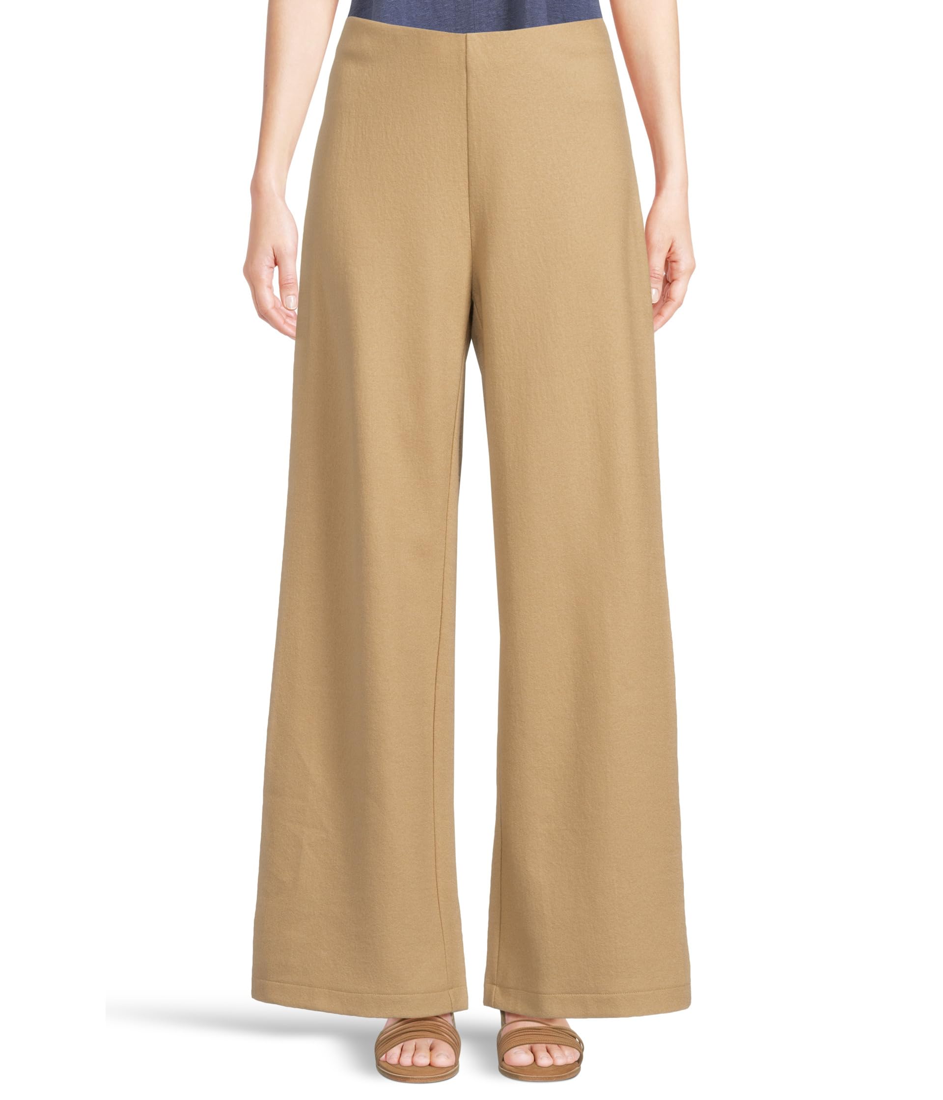 Felted Wool Jersey Full Wide Pants