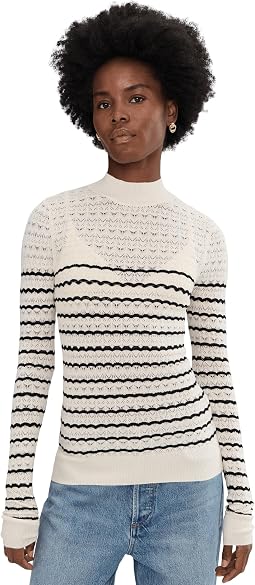 Forever Striped Mock Neck