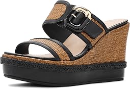 Cognac Raffia/Black Nappa Leather