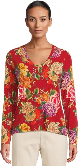 The Janie Favorite Long Sleeve V-Neck Fitted Tee