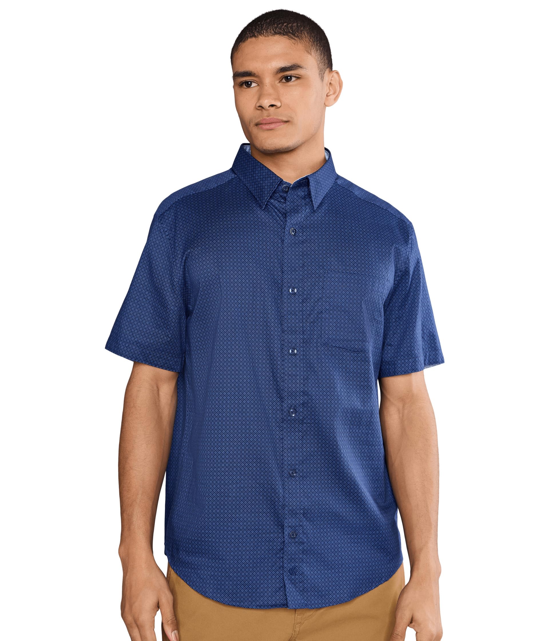Logan Printed Cotton Short-sleeve Shirt