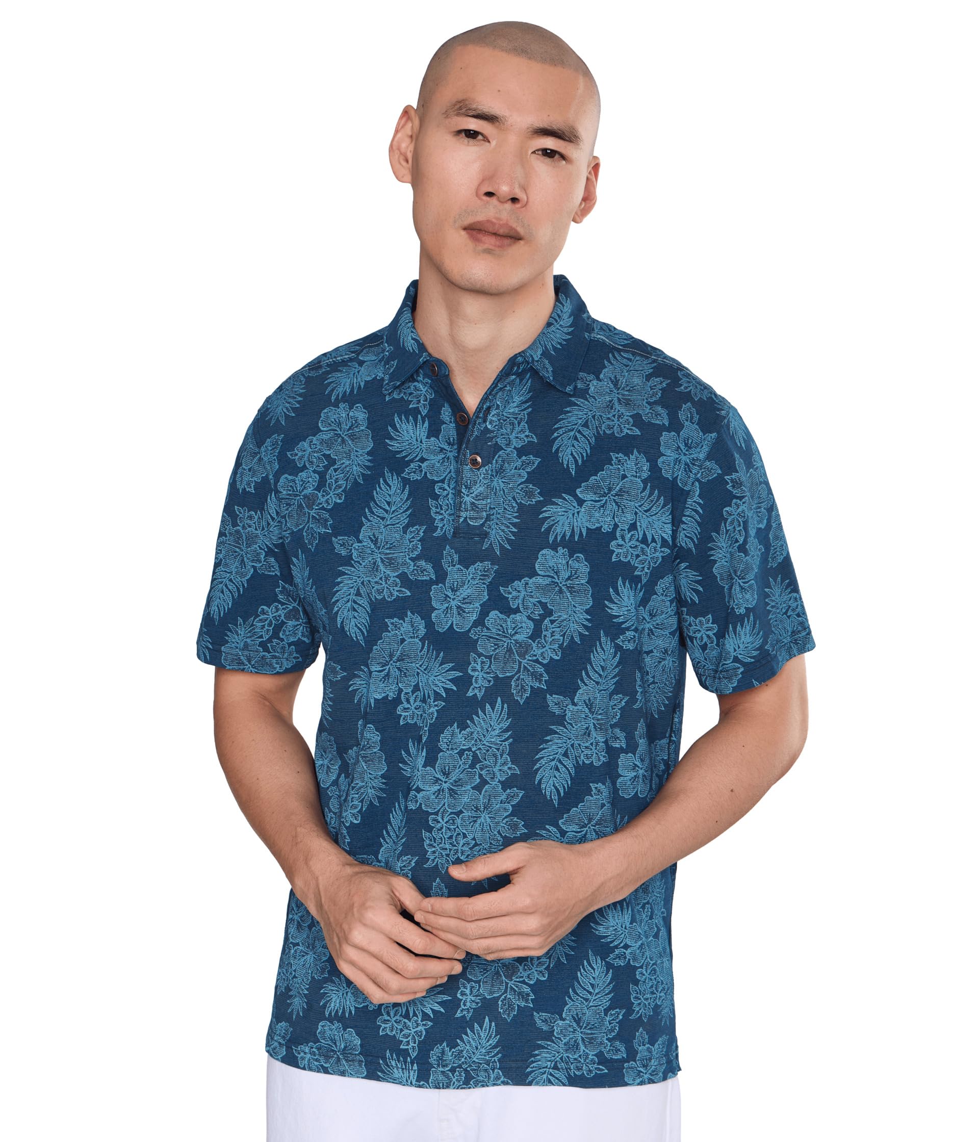 Azul Hibiscus Polo