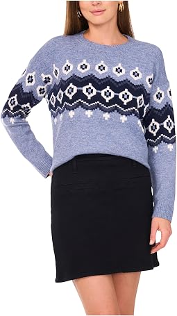 Fair Isle Raglan Long Sleeve Crew