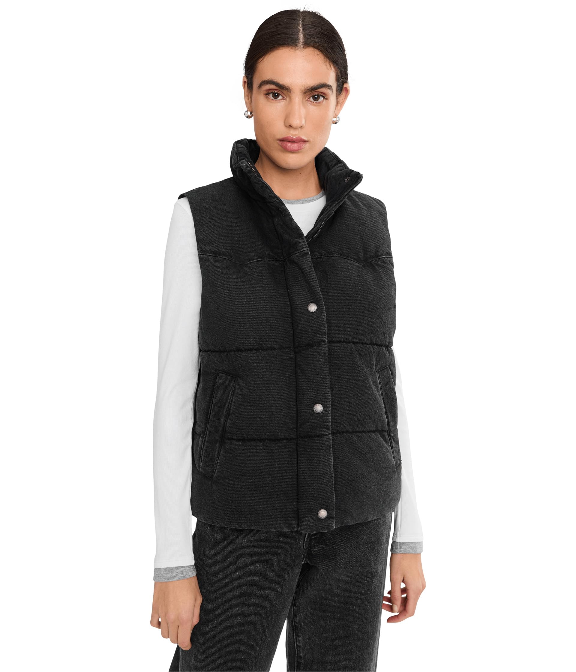 Denim Puffer Vest