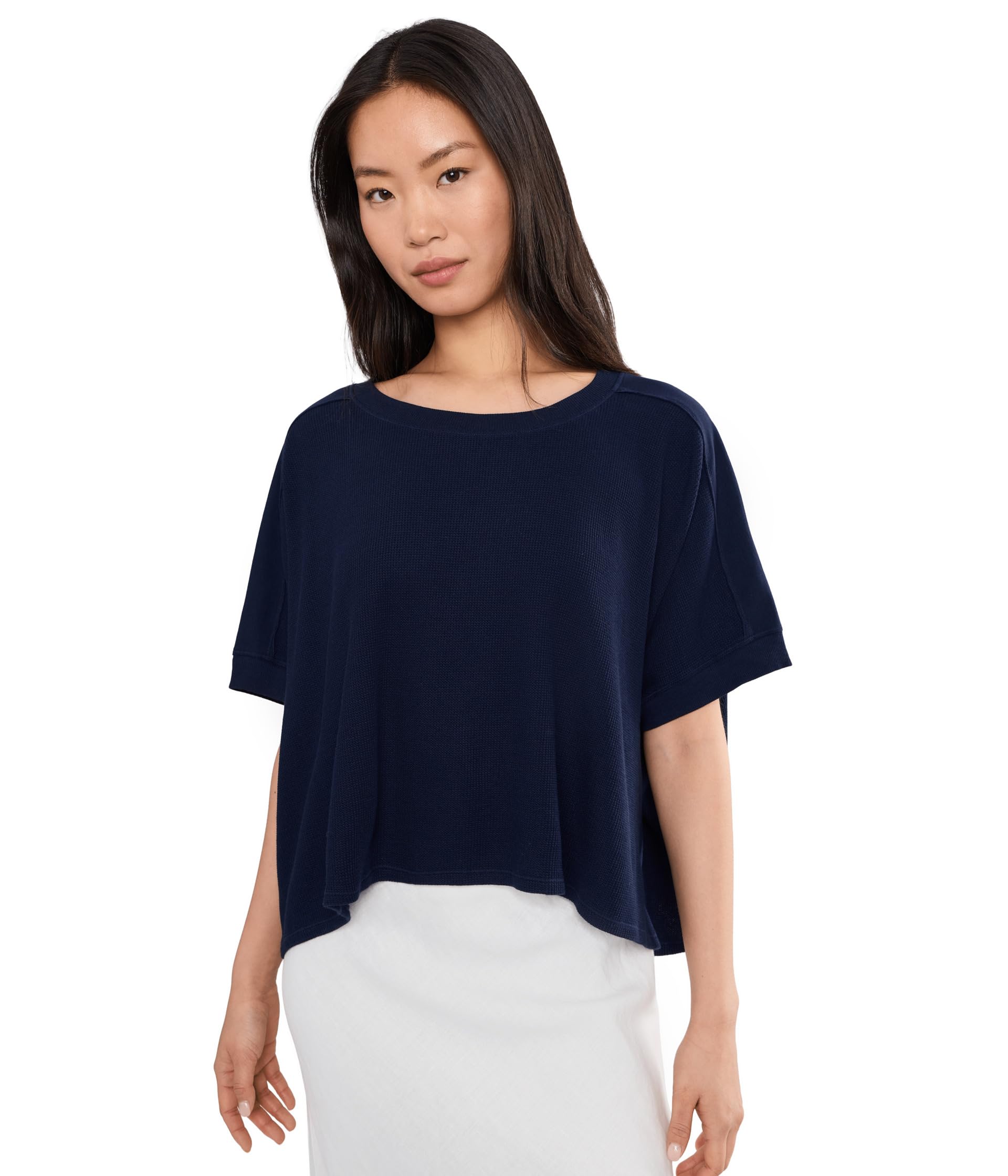 Женский топ Mod-o-doc Dolman 1/2 Sleeve Open Crew Neck Boxy Top