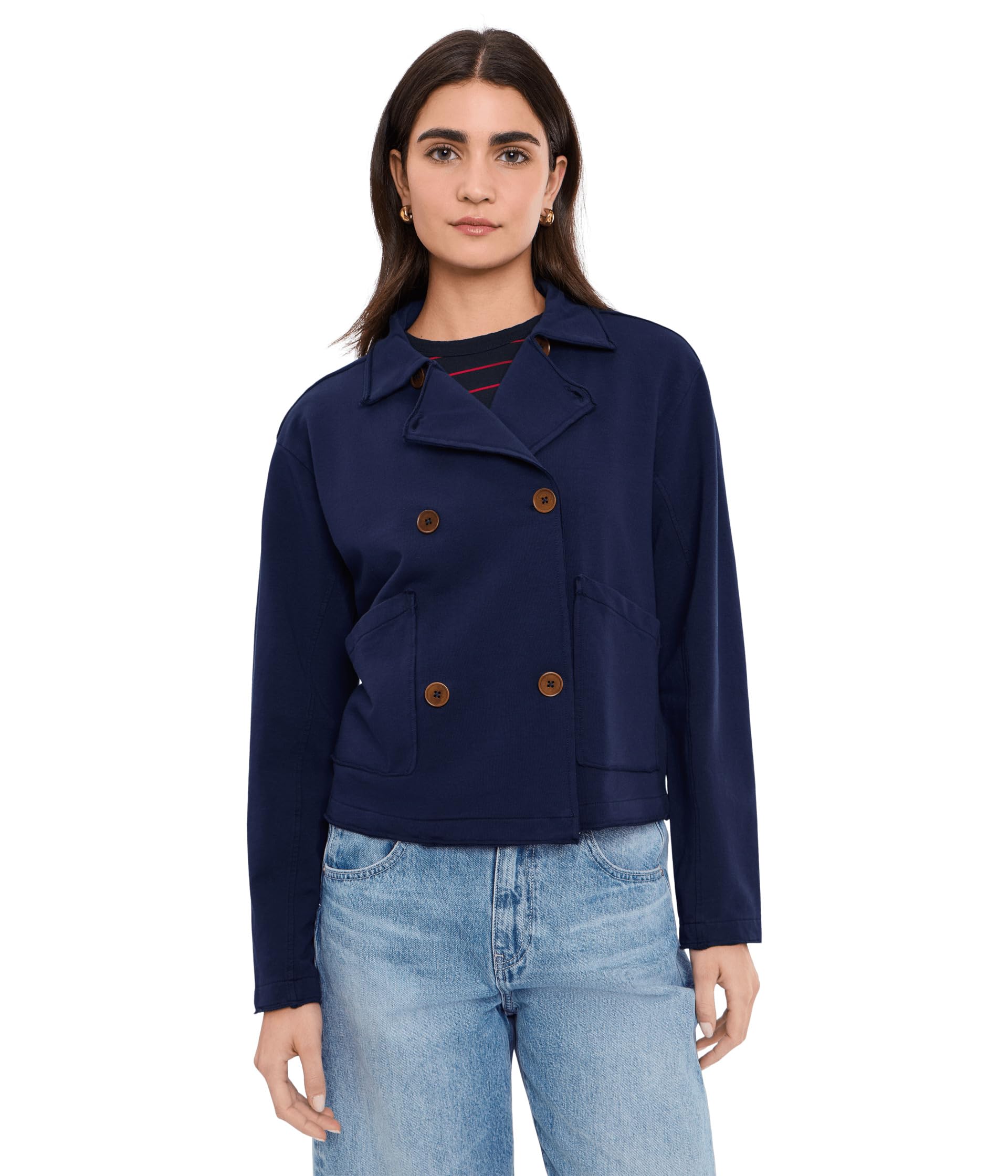 Long Sleeve Double Breasted Crop Jacket