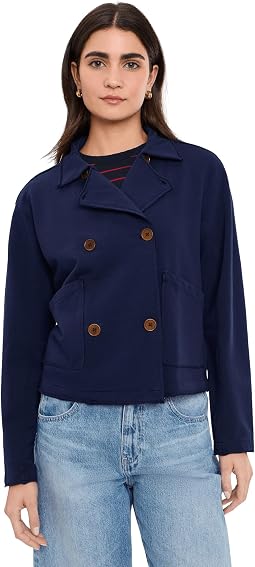 Long Sleeve Double Breasted Crop Jacket