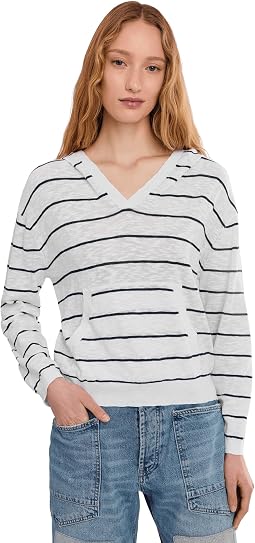 Long Sleeve Striped Hoodie Sweater