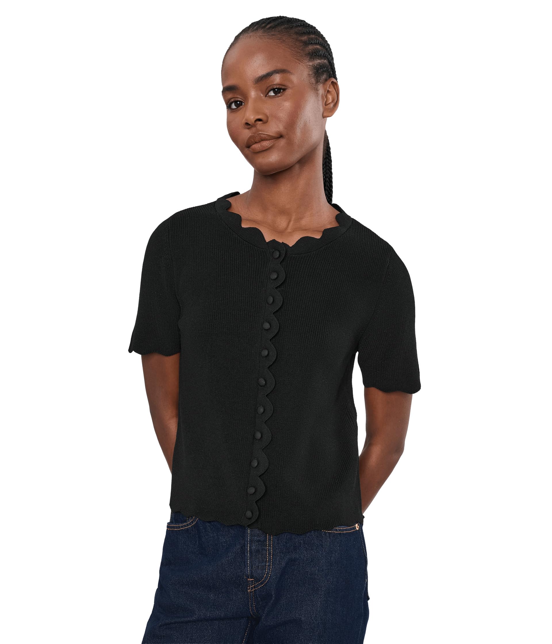 Свитер Short Sleeve Scallop Edge