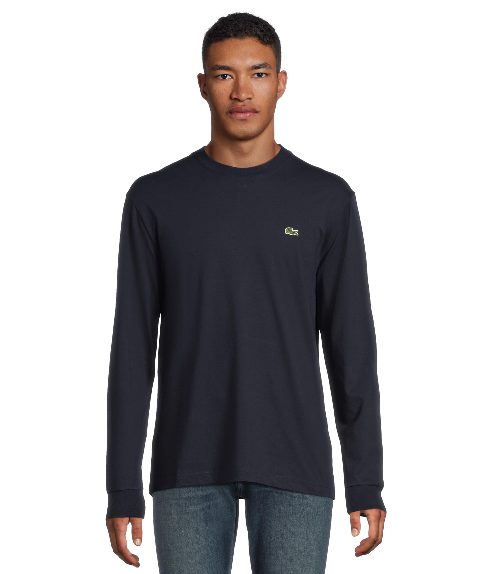 Lacoste Мужская хлопковая футболка с длинным рукавом