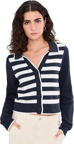 Nicolette Stripe Polo Sweater