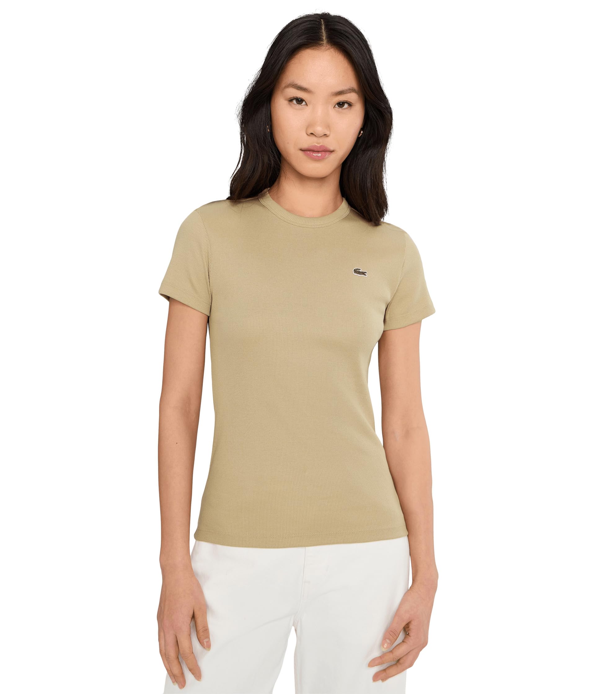 Женская футболка Slim Fit Ribbed Cotton T-Shirt