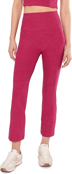 Spacedye Pintuck Kick Flare High Waisted Pants