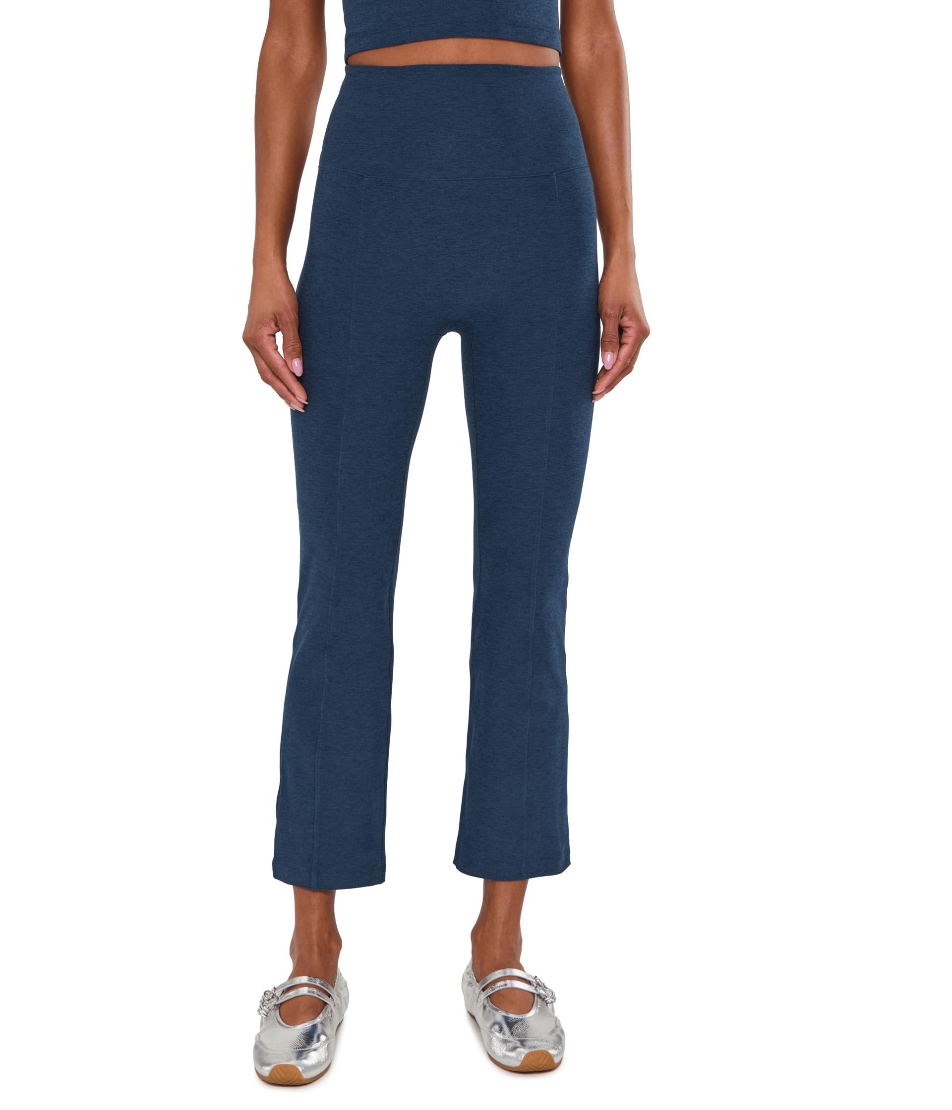 Spacedye Pintuck Kick Flare High Waisted Pants