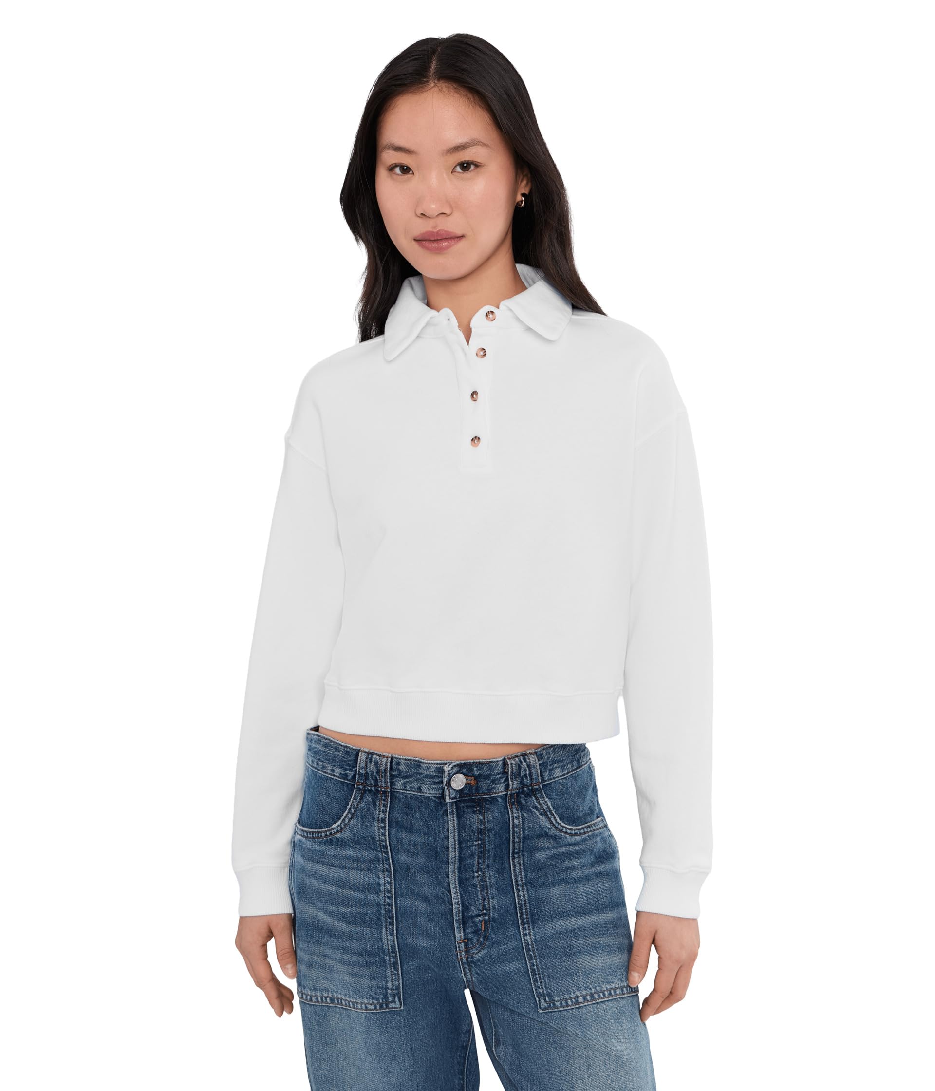 Long Sleeve Polo Sweatshirt