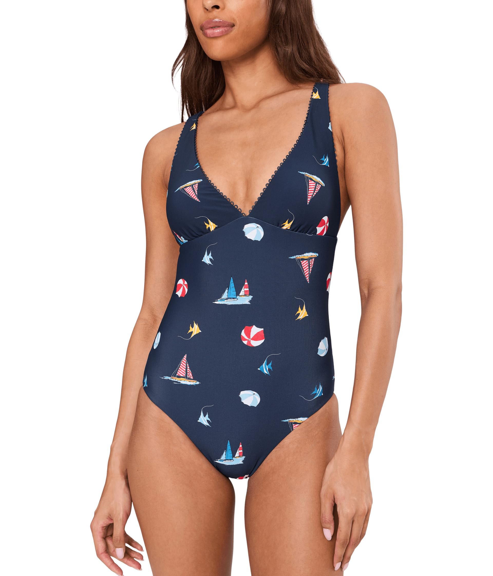 BeachClub Deep V-Neck One-Piece