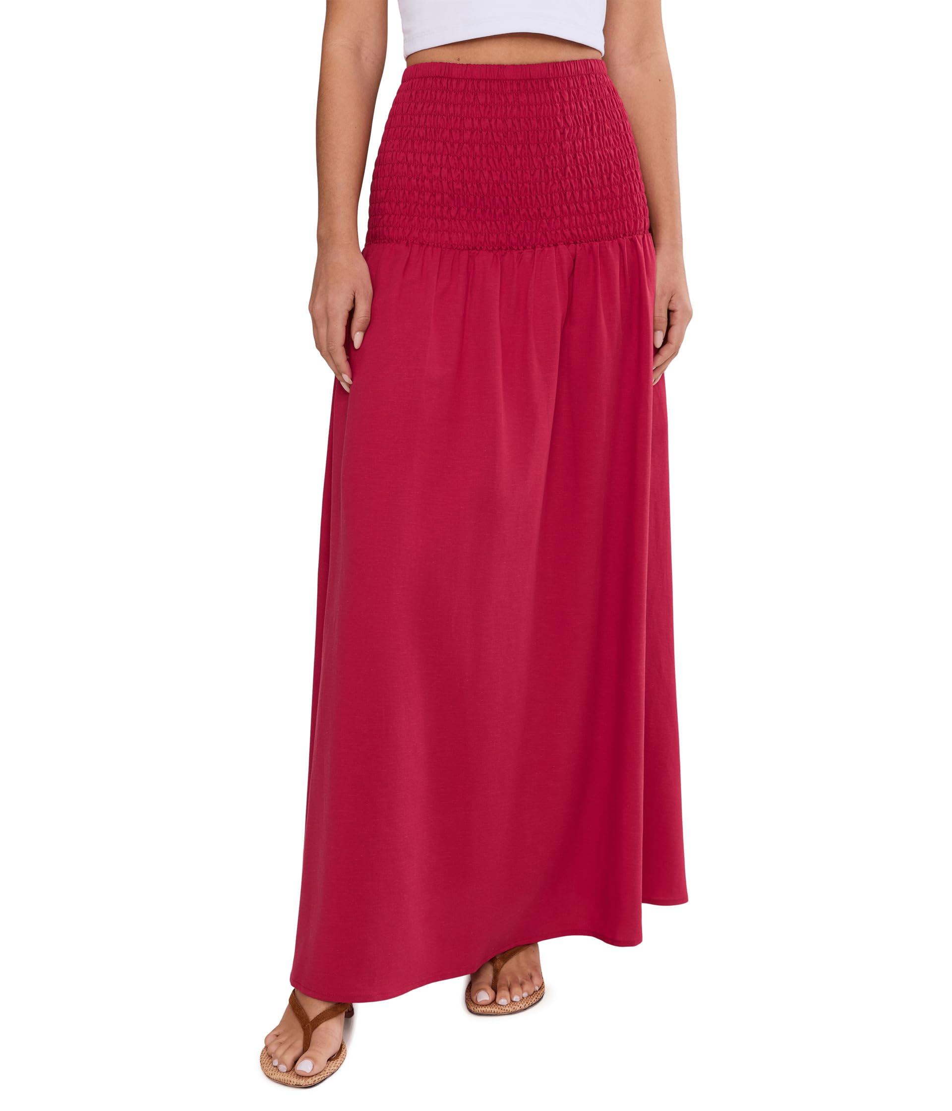 Юбка миди Beach Edit с ширрированным поясом