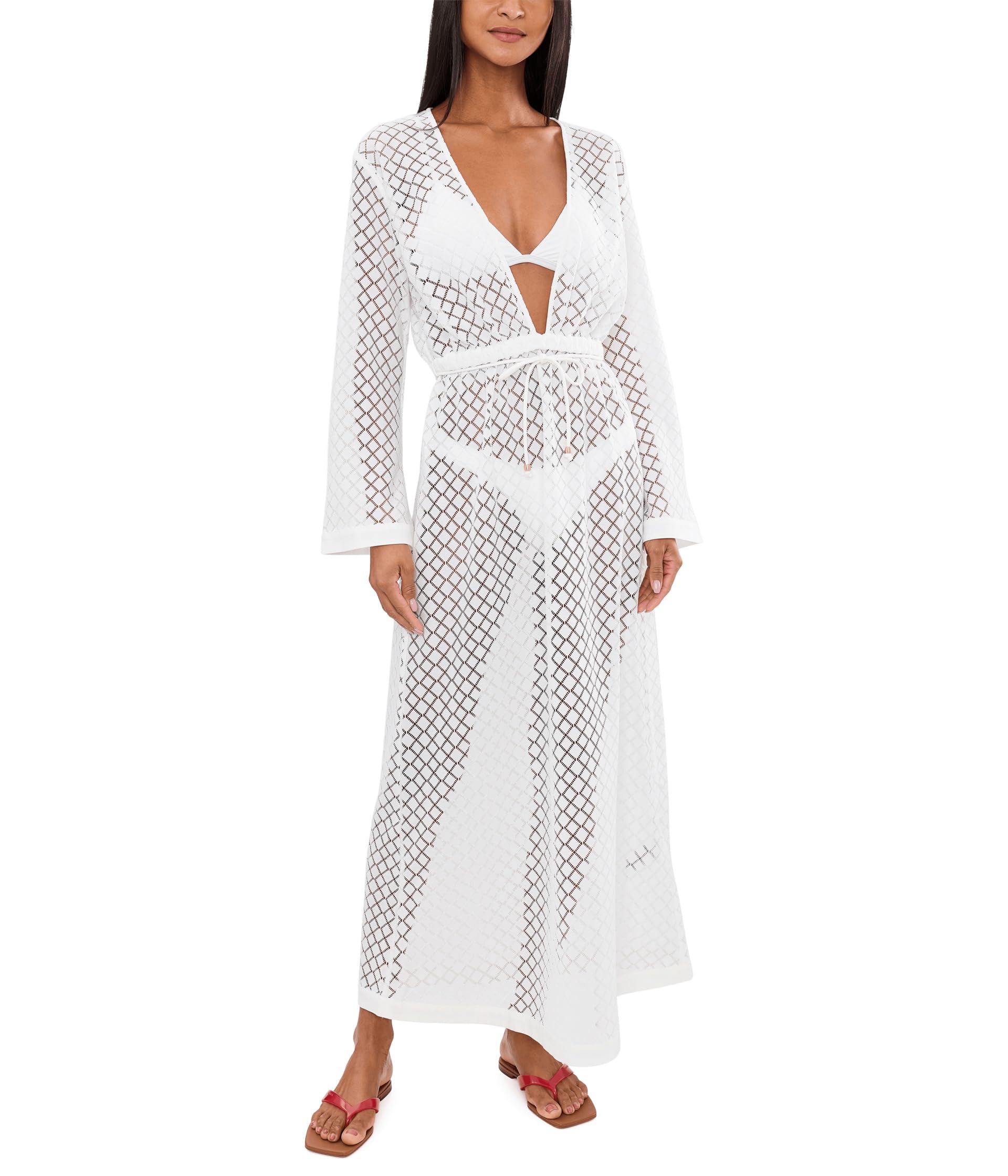 Beach Edit Gathered Lace Cover Up