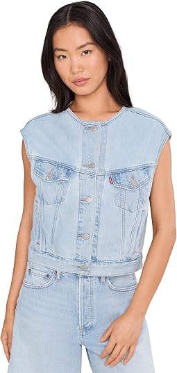 Levi's Premium укороченный жилет без воротника в стиле 90-х