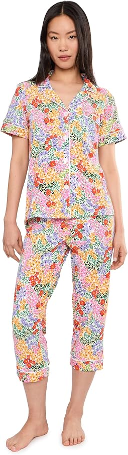 Женский комплект пижамы Petite Short Sleeve Cropped Cotton Knit