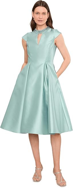 Key Hole Mikado Midi Dress