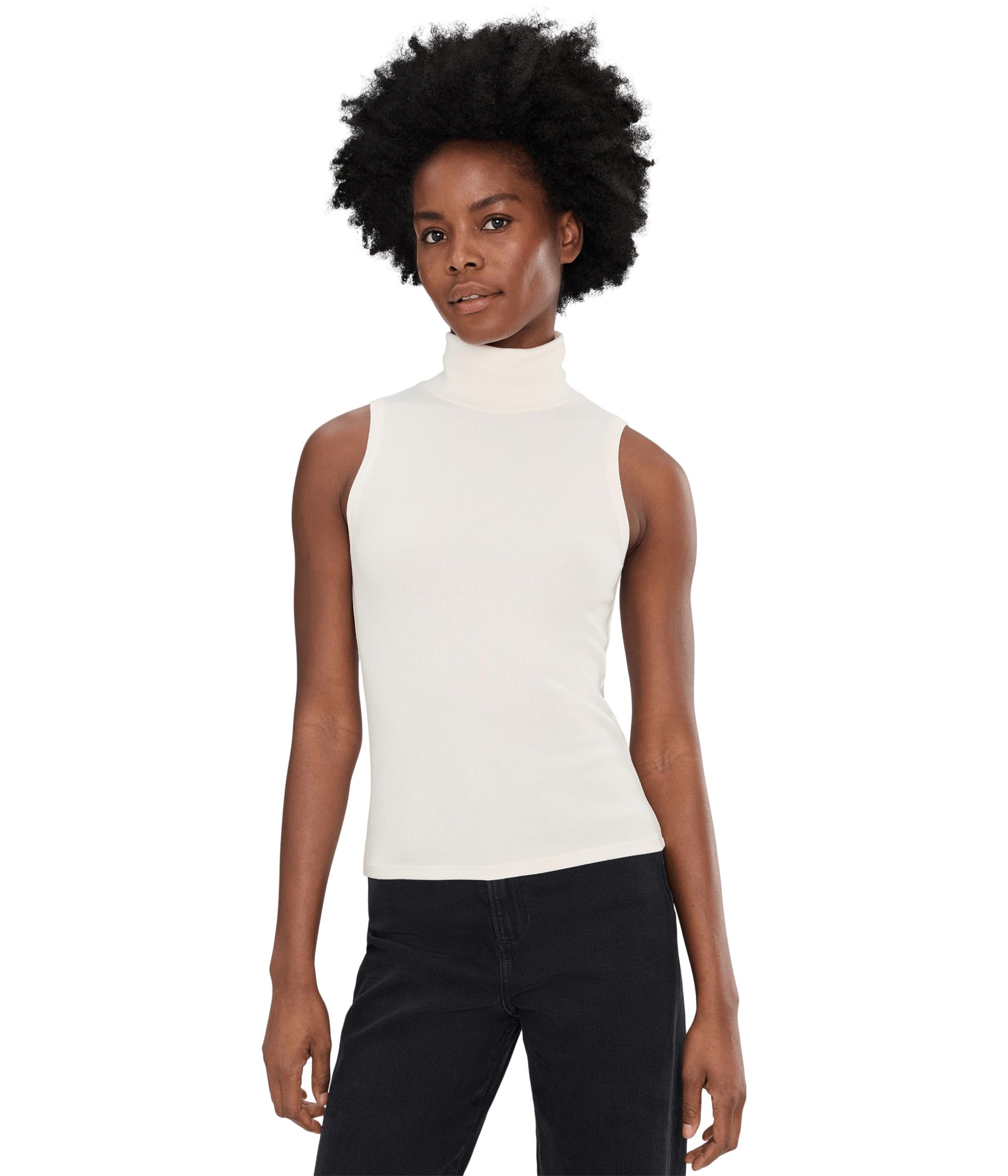 Perfect Knit Rib Turtleneck Tank