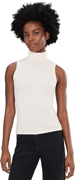 Трикотажный топ с высоким воротником Perfect Knit Rib