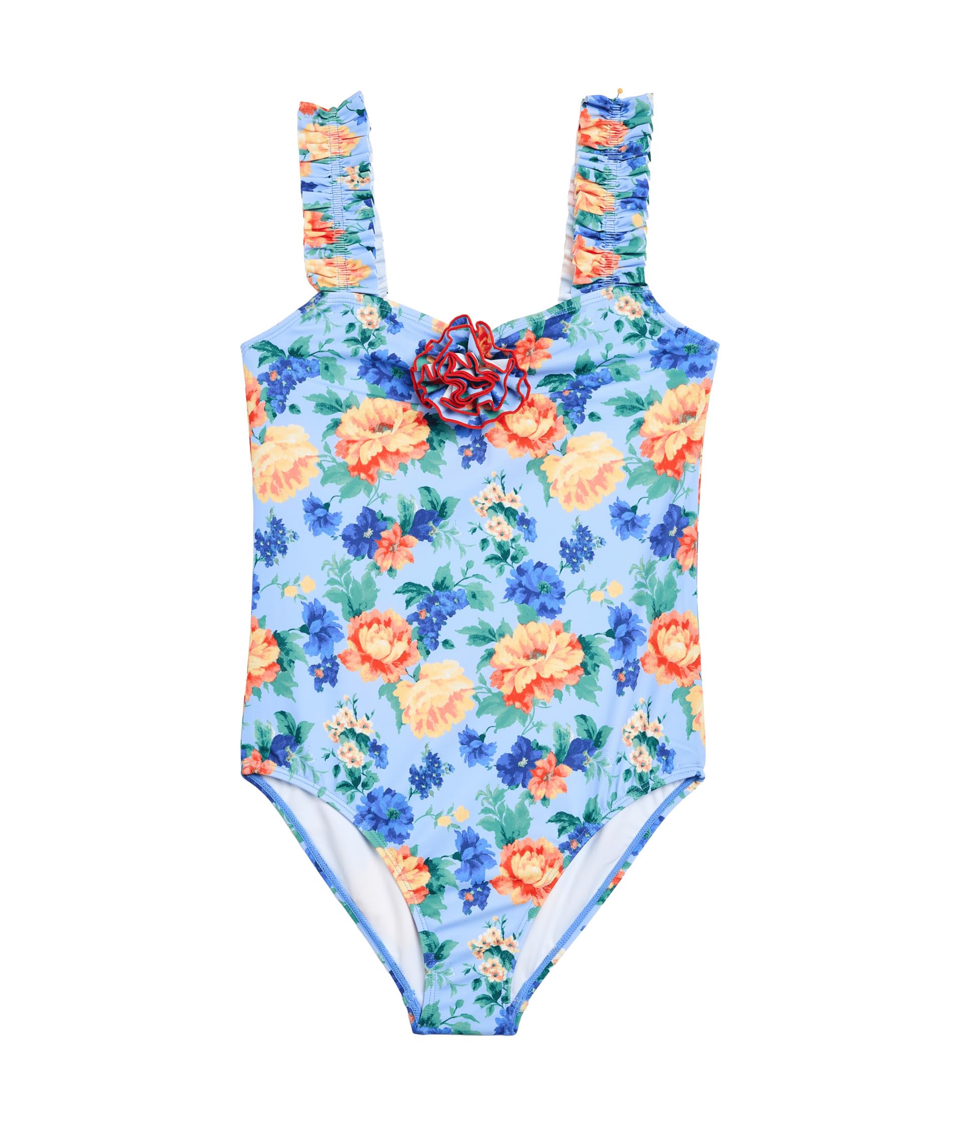 Blue Floral Onepiece Swimsuit (Детский)