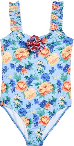 Blue Floral Onepiece Swimsuit (Детский)