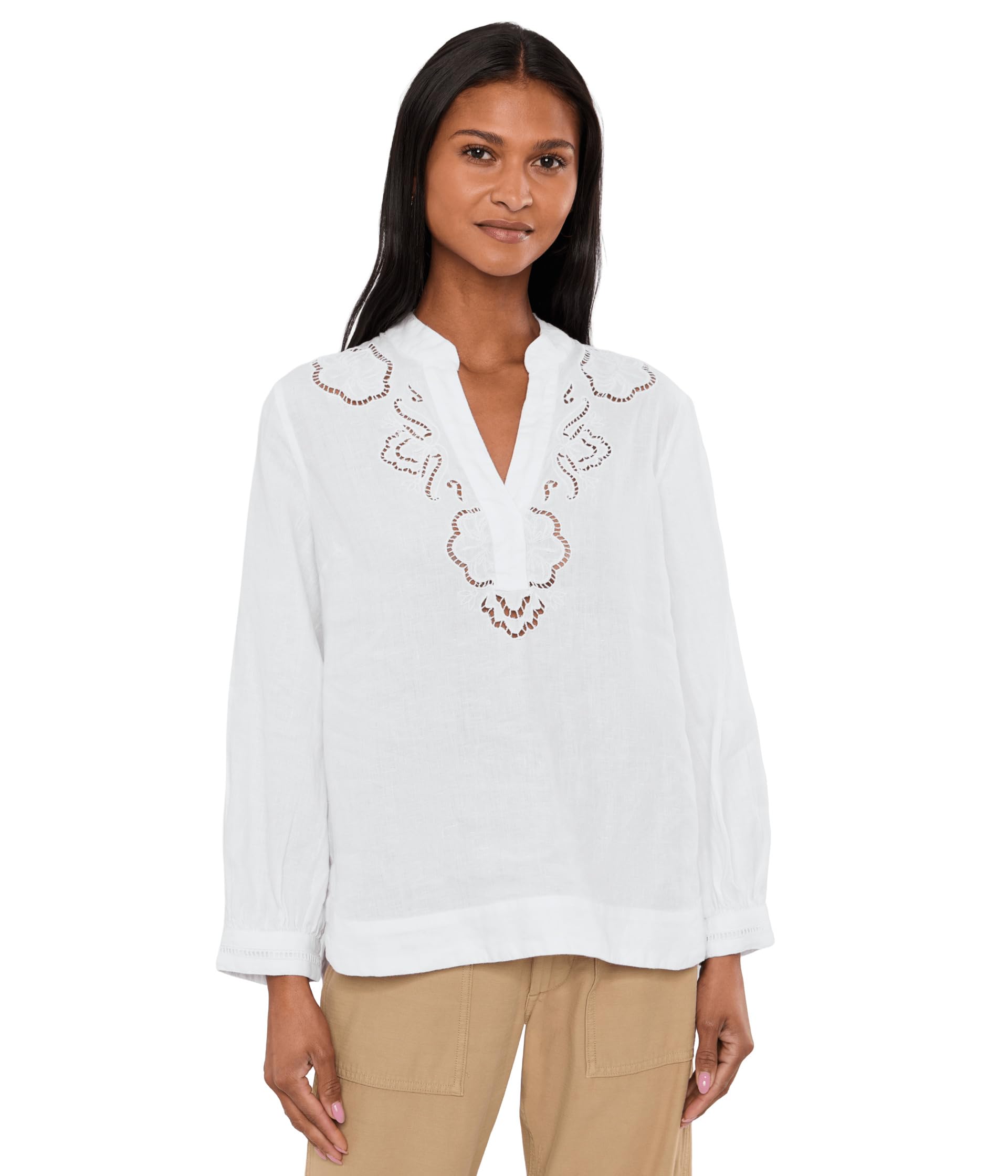 Женский топ Floral Eyelet Coastalina 3/4 Sleeve