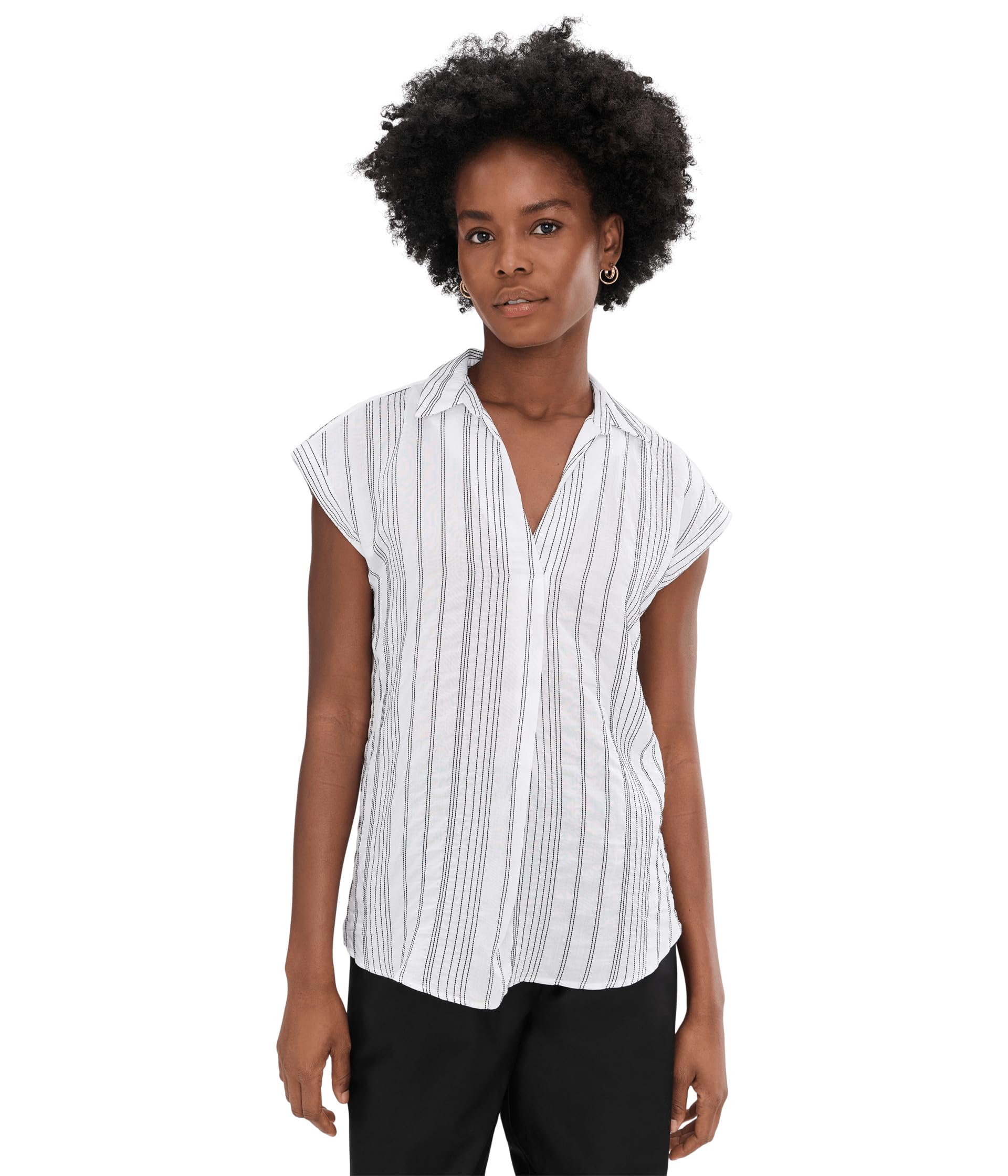 Блузка Relaxed Collar Short Sleeve