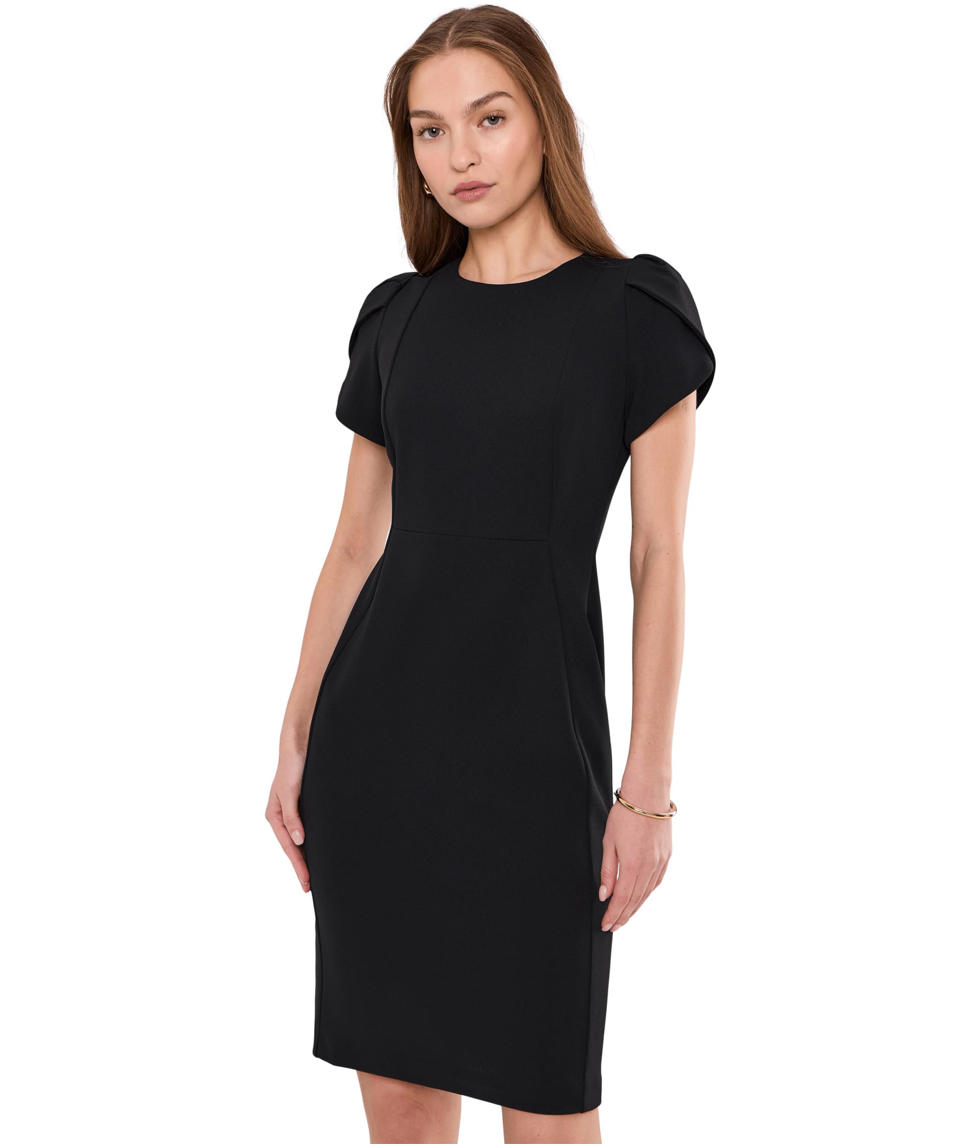 Tulip Sleeve Solid Sheath