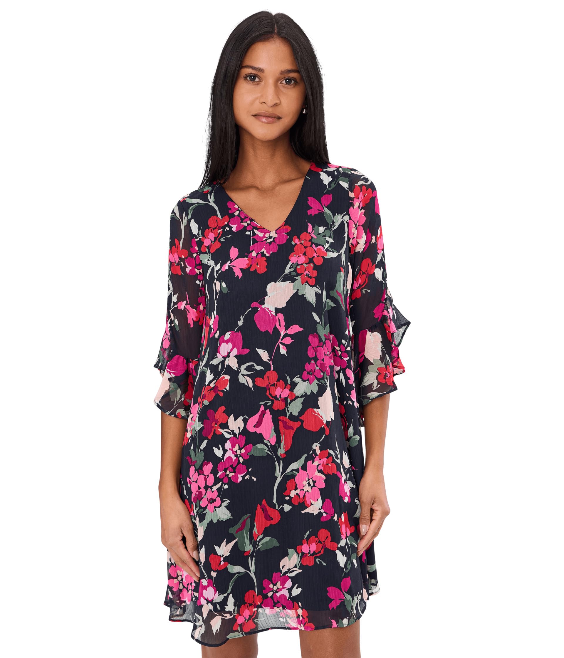 Платье Shift 3/4 Sleeve Floral