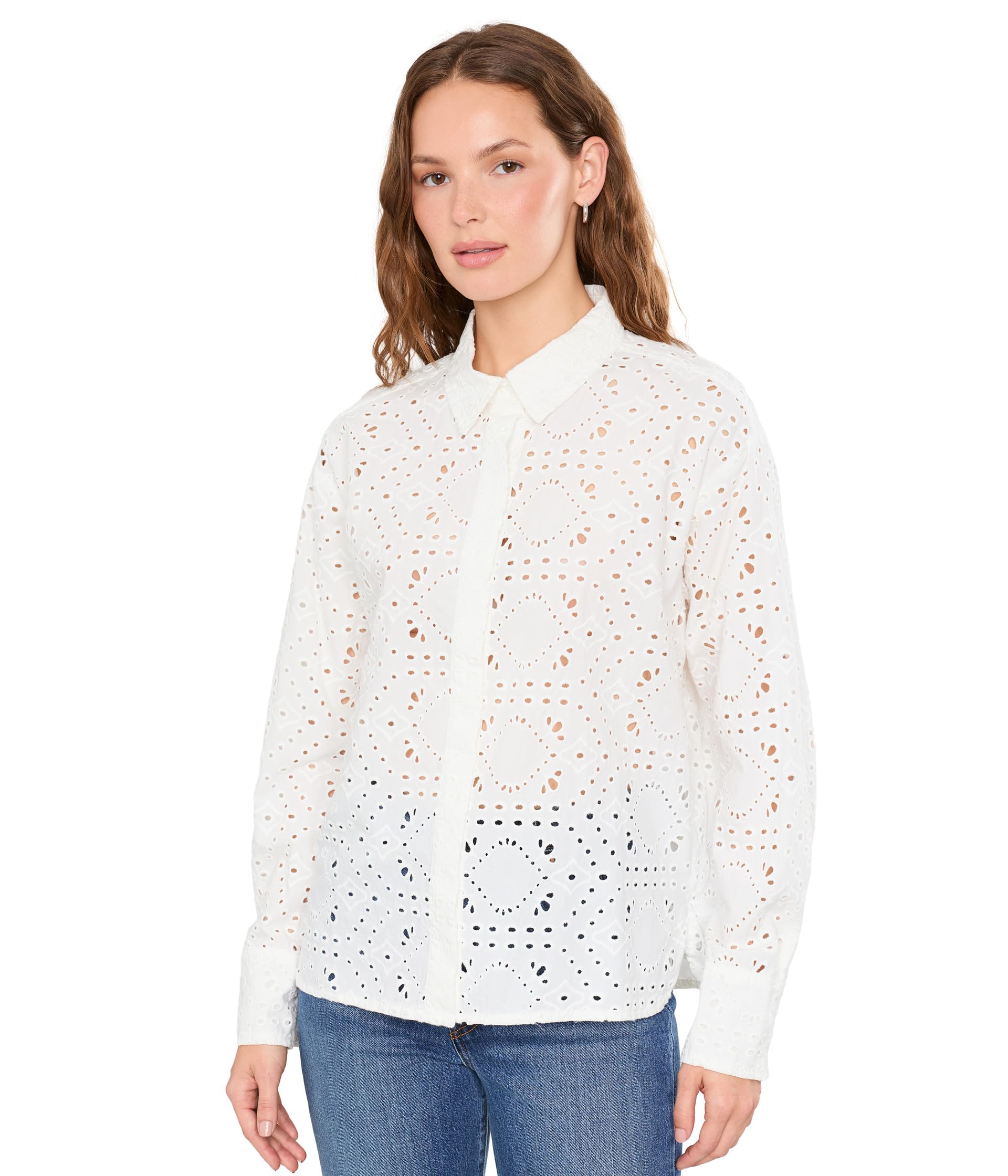 Рубашка с разрезами Marissa Eyelet Button-Down