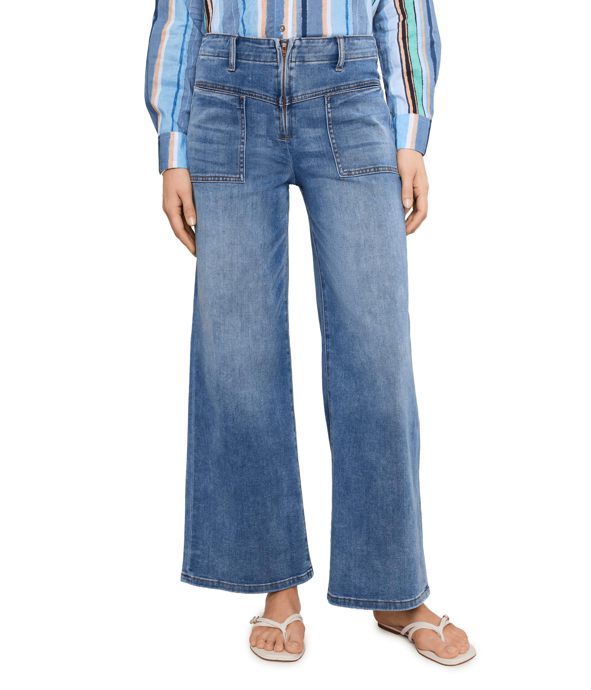 Meg High-Rise Wide Leg Pants in Queenly