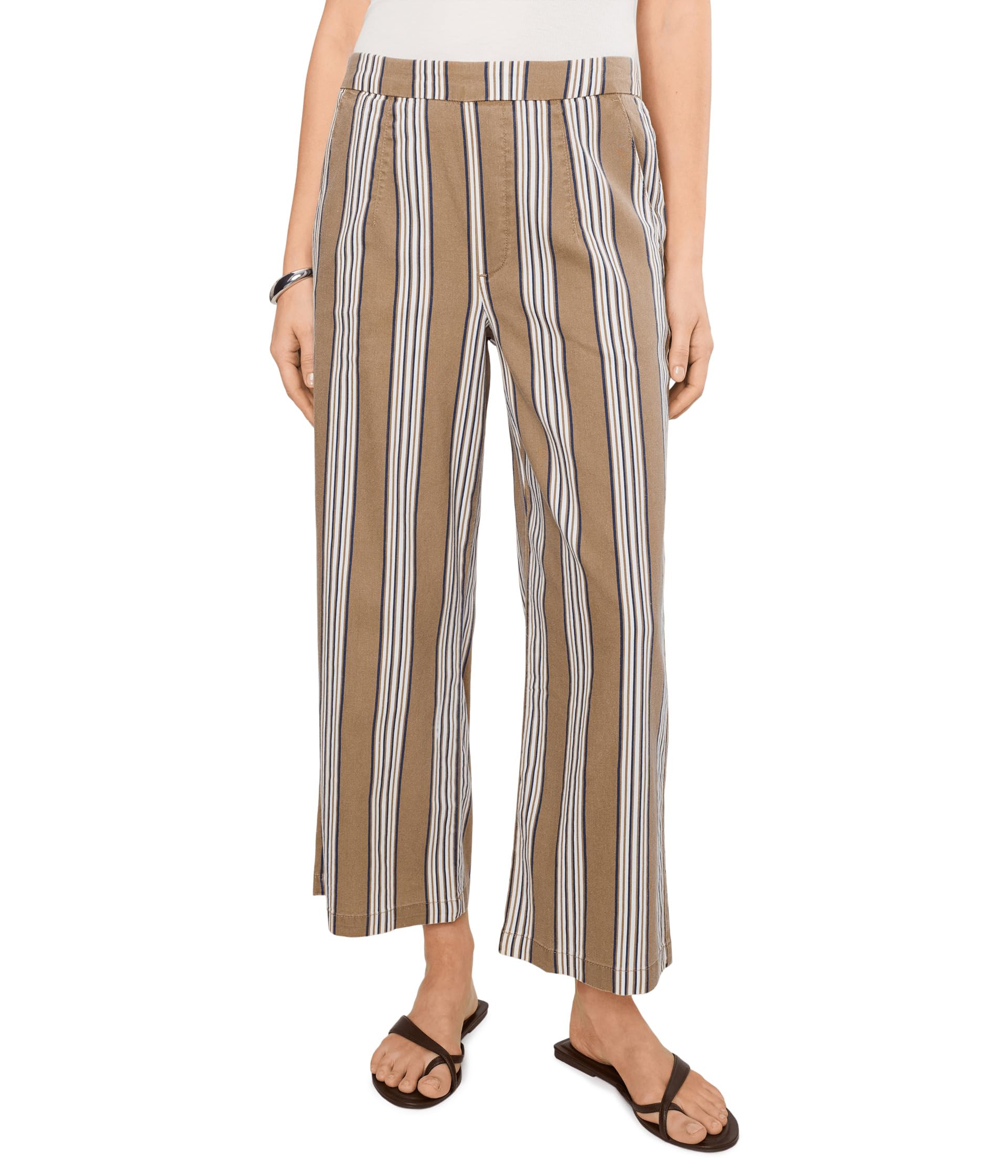 Topaz High-rise Pants In Tan/Navy