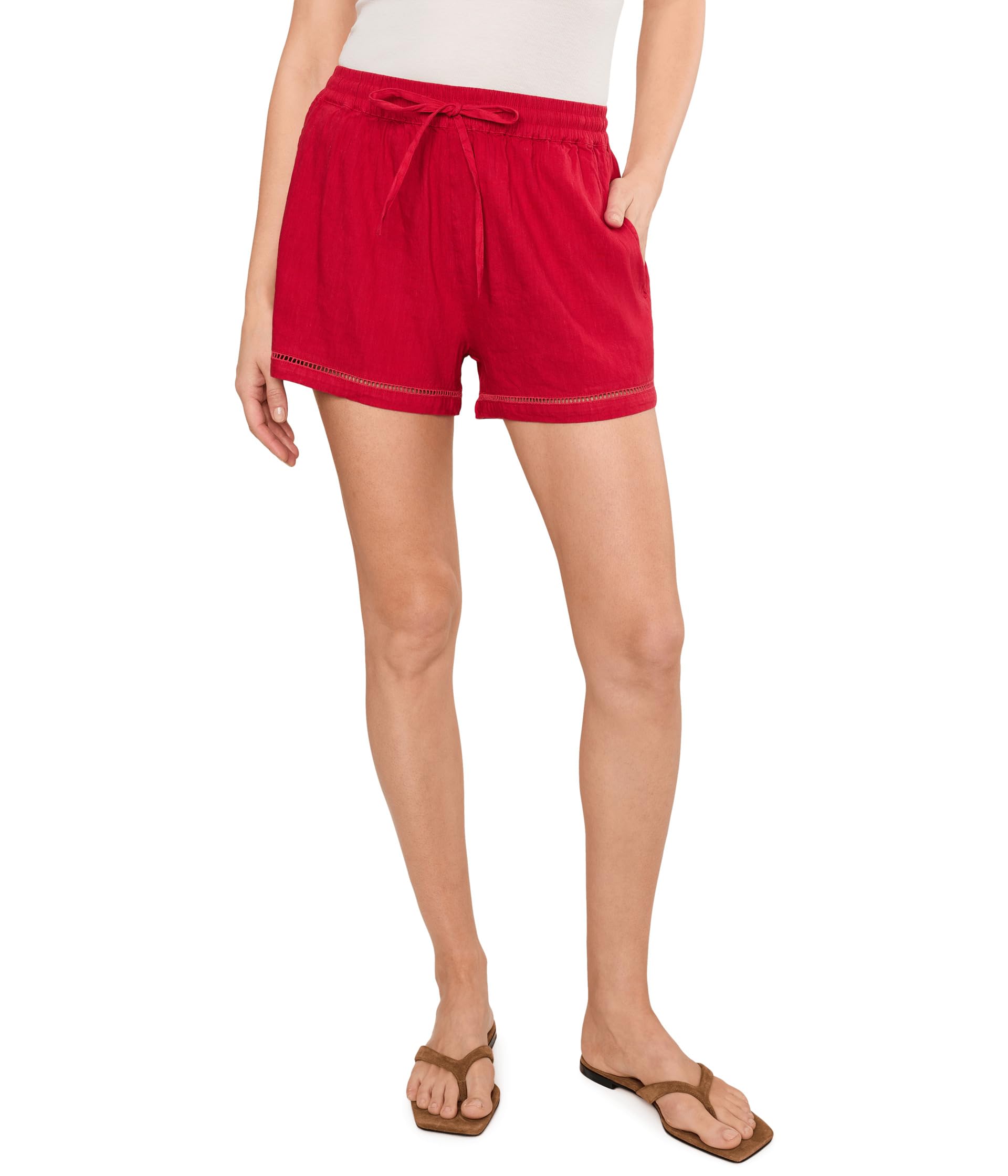 Aria Linen Tie Front Shorts