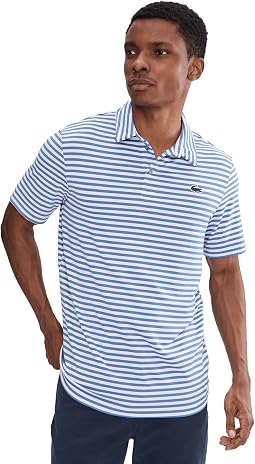 Мужское поло Lacoste Regular Fit Ultra Dry Striped Golf