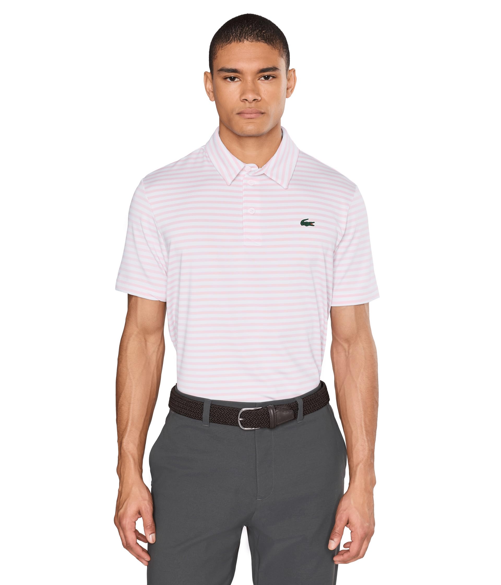 Regular Fit Ultra Dry Striped Golf Polo Shirt