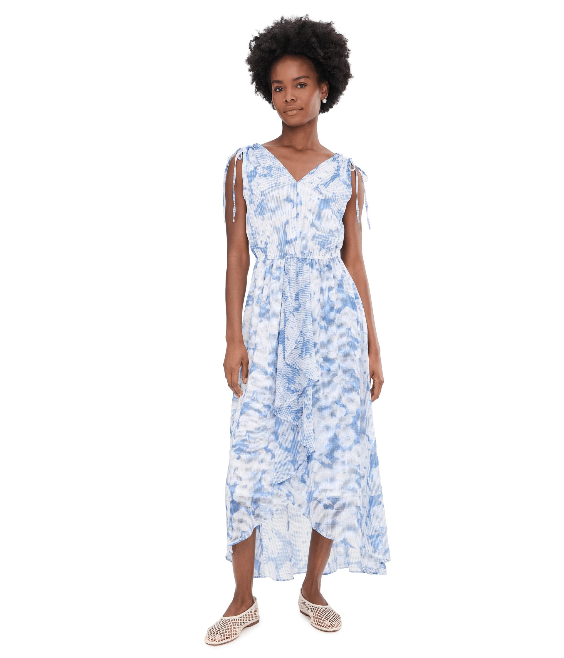 Платье Sleeveless Chiffon Printed Midi