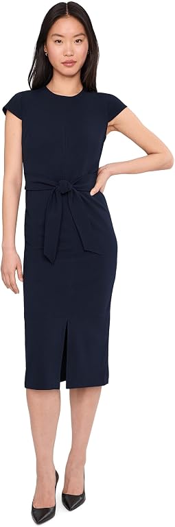 Cap Sleeve Self Tie Midi Sheath