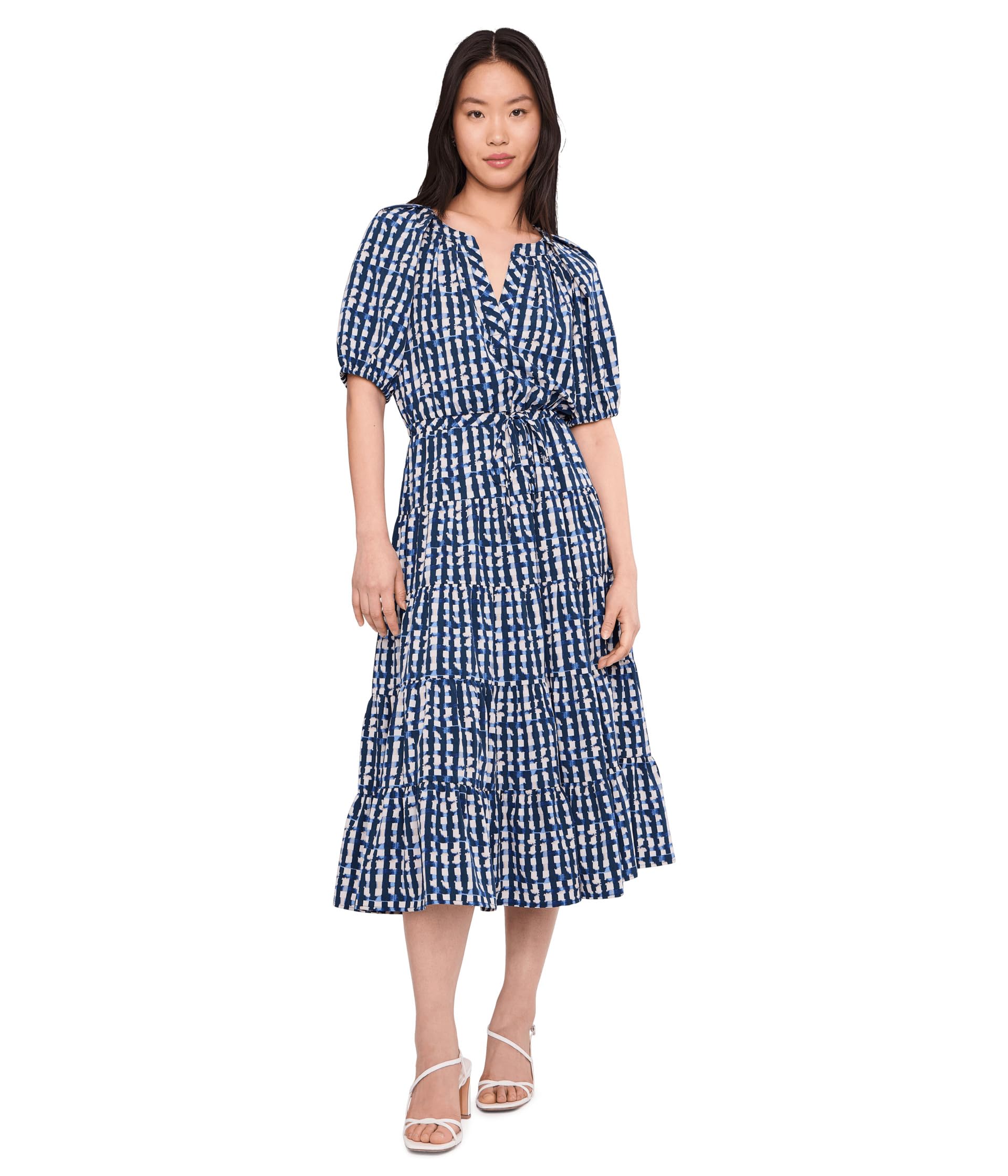 Puff Sleeve Commuter Tiered Maxi