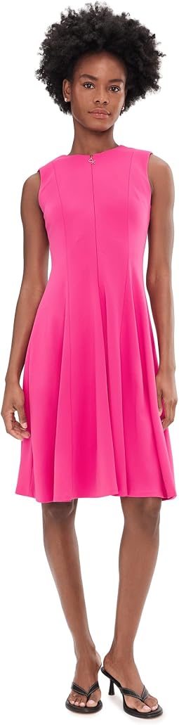 Sleeveless Scoop Zipper Neck Aline