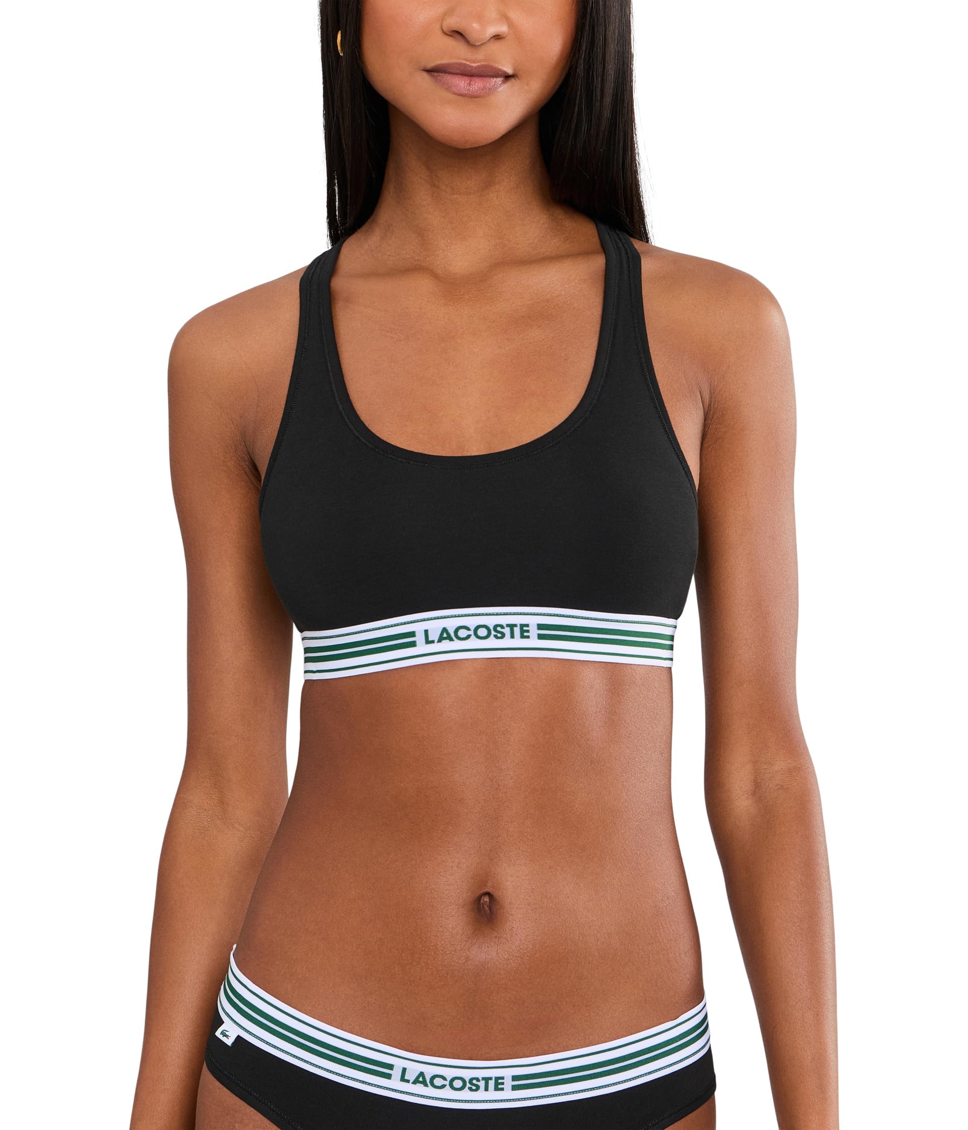 Contrast Band Stretch Cotton Bralette